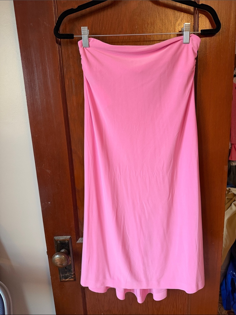 Norma Kamali Bubblegum Pink High-Low Tube Dress